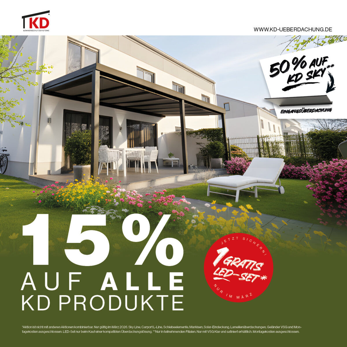 KD Überdachungen März Aktion